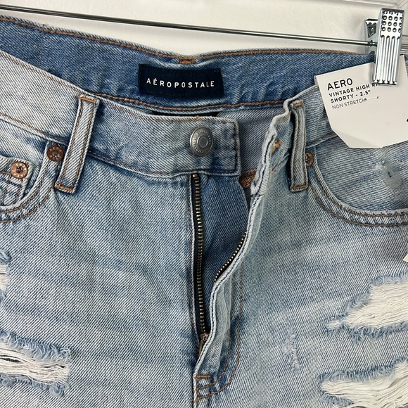Aeropostale New Women’s 2 Vintage Rise Flare Shorty Distressed Frayed Hem Shorts - Picture 6 of 6